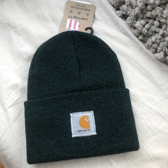 NEW STOCK ⭐️CARHARTT  GREEN SPECK watch hat NEW - Picture 3 of 6
